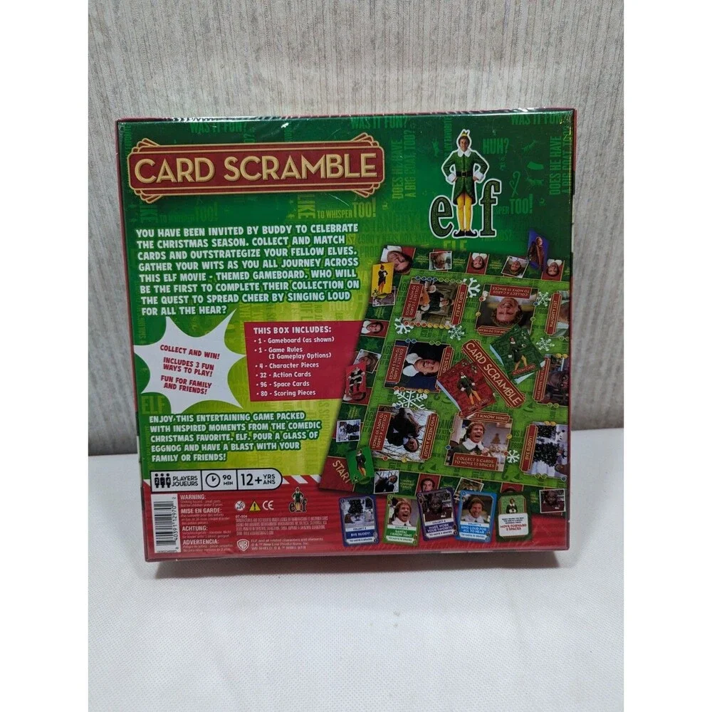 Elf Card Scramble Board Game NEW & SEALED Christmas Movie Game Buddy the Elf